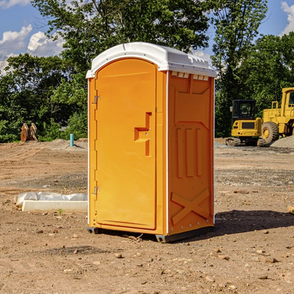 what is the maximum capacity for a single portable restroom in Braggs OK